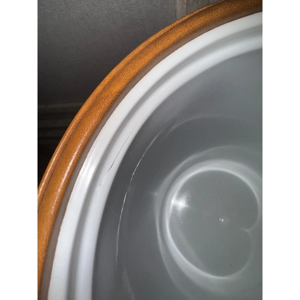 Georges Briard Vintage Mid Century Cork Leather Trim Ice Bucket